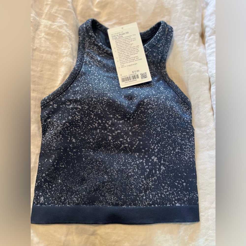 Lululemon - New, Never worn- Ebb to Street RB Crop Tank
